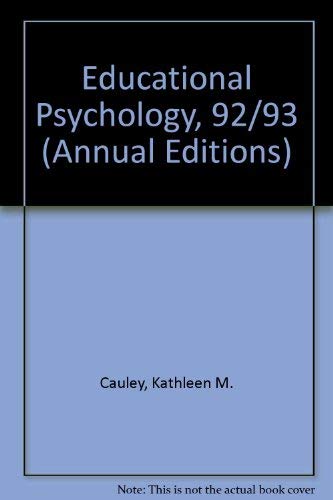 Stock image for Educational Psychology, 92/93 (Annual Editions) for sale by NEPO UG