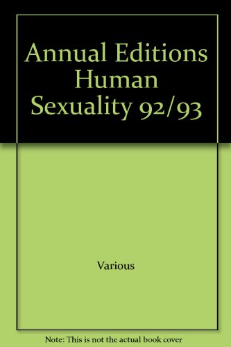 Beispielbild fr Annual Editions Human Sexuality 92/93 zum Verkauf von Hawking Books