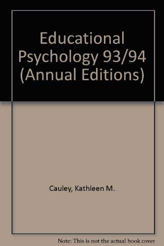 Stock image for Educational Psychology 93/94 (Annual Editions) for sale by Better World Books