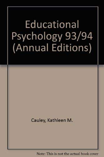 9781561341986: Educational Psychology 93/94 (Annual Editions)