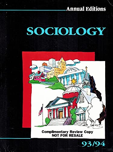 Imagen de archivo de Sociology 93/94 (Annual Editions) a la venta por Better World Books