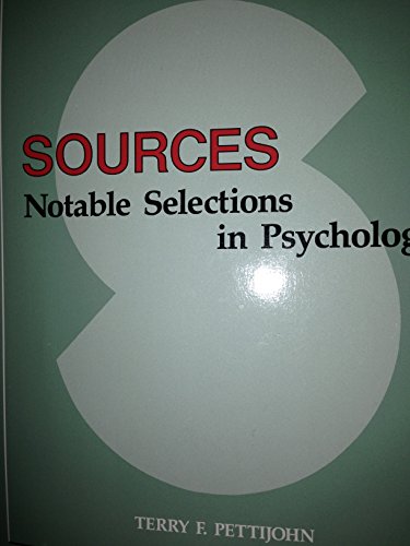 Stock image for Sources : Notable Selections in Psychology for sale by Better World Books