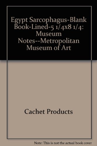 9781561523696: Egypt Sarcophagus-Blank Book-Lined-5 1/4x8 1/4: Museum Notes--Metropolitan Museum of Art