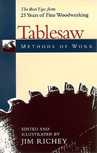 Beispielbild fr Methods of Work: Tablesaw : The Best Tips from 25 Years of Fine Woodworking zum Verkauf von Better World Books