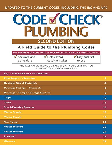 Imagen de archivo de Code Check Plumbing: A Field Guide to the Plumbing Codes (Code Check Plumbing & Mechanical: An Illustrated Guide) a la venta por HPB-Red