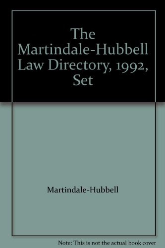 The Martindale-Hubbell Law Directory, 1992, Set