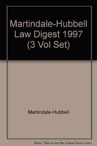 Beispielbild fr Martindale-Hubbell Law Digest 1997 (3 Vol Set) zum Verkauf von HPB-Red