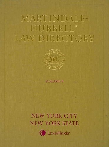 Stock image for Martindale Hubbell Law Directory 2007: NY STATE, NY CITY for sale by Ergodebooks