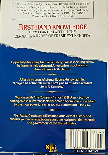 Beispielbild fr First Hand Knowledge: How I Participated in the Cia-Mafia Murder of President Kennedy zum Verkauf von BooksRun