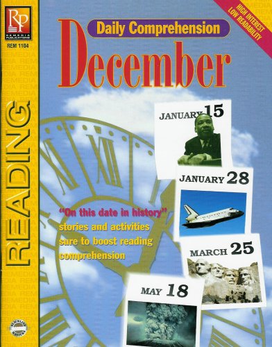 Imagen de archivo de Daily Comprehension: December | Reproducible Activity Book a la venta por Hawking Books