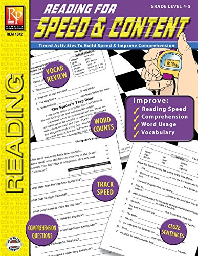 Stock image for Reading for Speed and Content (Grade 4-5) | Reproducible Activity B for sale by Hawking Books