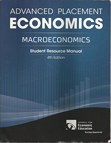 Imagen de archivo de Advanced Placement Economics: Macroeconomics, Student Resource Manual by Margaret A. Ray (2012-05-03) a la venta por Your Online Bookstore