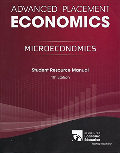 Beispielbild fr Advanced Placement: Microeconomics: Student Resource Manual zum Verkauf von BooksRun