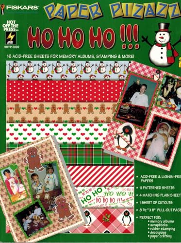 Stock image for Ho Ho Ho!!!: 16 Acid-Free Sheets for Memory Albums, Stamping & More (Paper Pizazz) for sale by Wonder Book