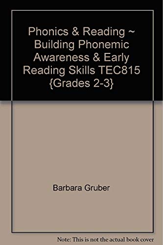 Imagen de archivo de Phonics & Reading ~ Building Phonemic Awareness & Early Reading Skills TEC815 {Grades 2-3} a la venta por HPB-Emerald
