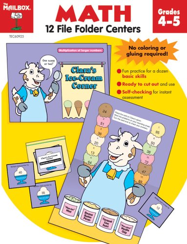 9781562346331: File Folder Centers Math Grades 4-5