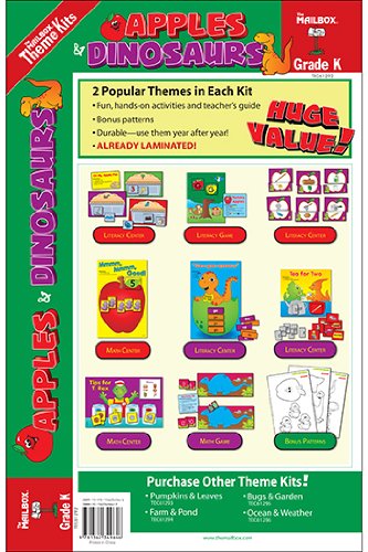 Theme Kit: Apples & Dinosaurs (Kindergarten) (9781562349646) by The Mailbox Books Staff