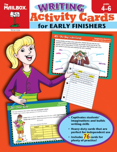 9781562349813: Activity Cards for Early Finishers: Writing (Grs. 4-6)