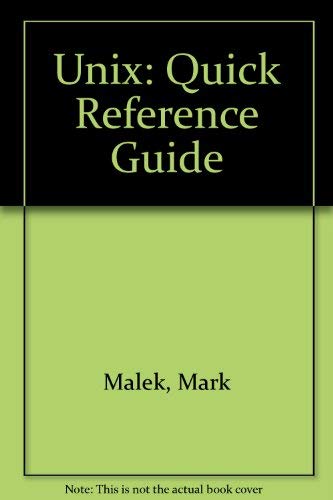 Beispielbild fr Quick Reference Guide: UNIX zum Verkauf von Wonder Book
