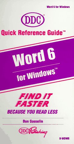 Stock image for Word 6 for Windows (Quick Reference Guide) for sale by HPB-Red