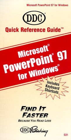 Stock image for PowerPoint 97 for Windows: Quick Reference Guide (Includes Keyboard Shortcuts) for sale by GloryBe Books & Ephemera, LLC