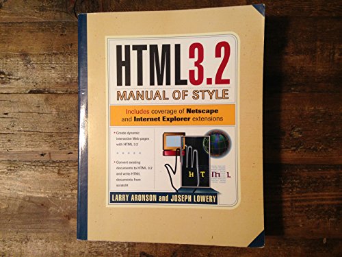 Stock image for Html 3.2 Manual of Style (HTMLMANUAL OF STYLE) for sale by HPB-Red