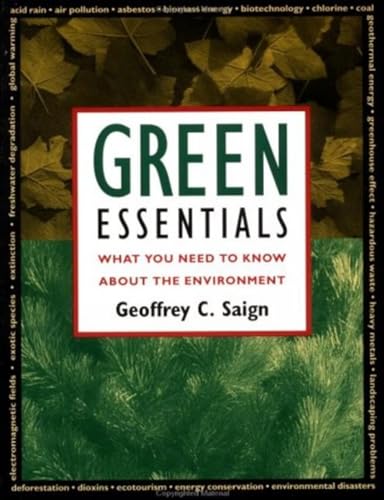 Imagen de archivo de Green Essentials: What You Need to Know About the Environment a la venta por Redux Books