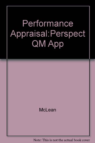 Beispielbild fr Performance Appraisal: Perspectives on a Quality Management Approach zum Verkauf von Eatons Books and Crafts