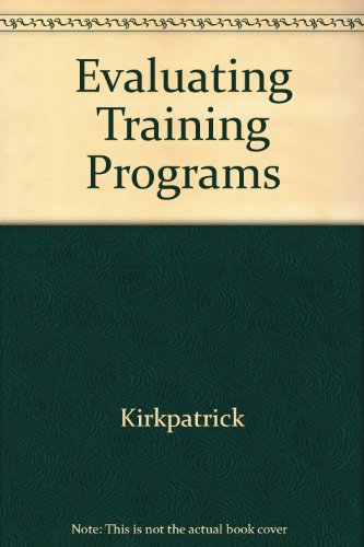9781562860271: Evaluating Training Programs