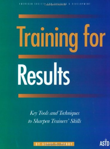 Beispielbild fr Training for Results zum Verkauf von Better World Books