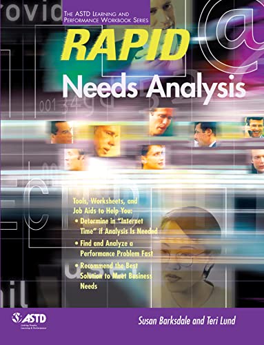 Imagen de archivo de Rapid Needs Analysis (The ASTD Learning and Performance Workbook Series) a la venta por Ergodebooks