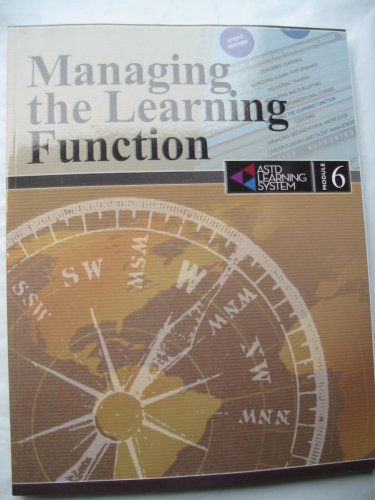 Imagen de archivo de Managing the Learning Function Module 6 a la venta por HPB-Red