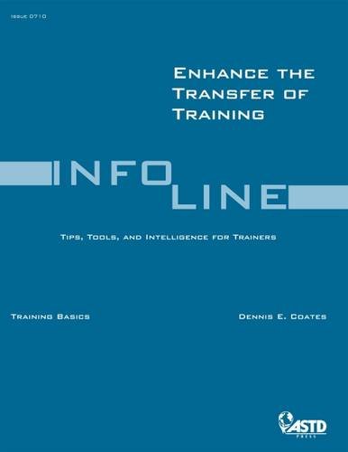 Enhance the Transfer of Training (9781562864934) by Coates, Dennis E.
