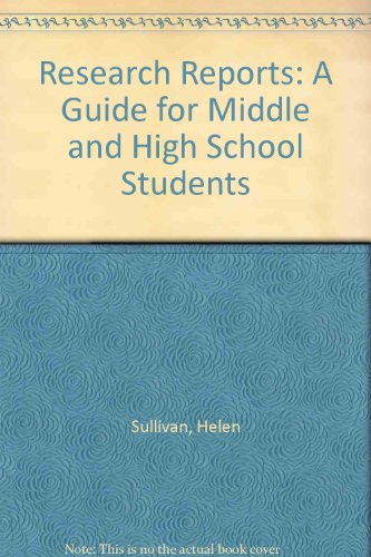9781562946944: Research Reports: A Guide for Middle and High School Students