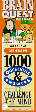 Stock image for Brain Quest: 1000 Questions & Answers to Challenge the Mind/2nd Grade/Ages 7-8/Deck 1 & 2 for sale by HPB-Red