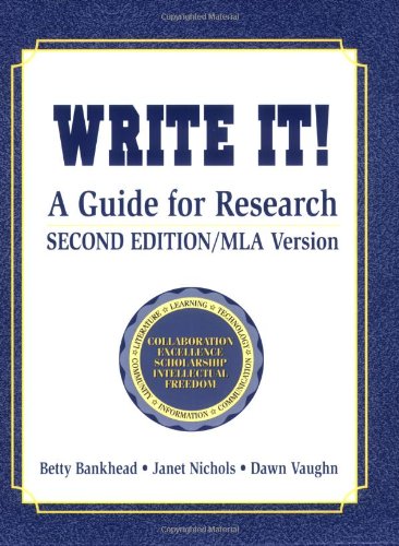 Imagen de archivo de Write It!: A Guide for Research a la venta por Ergodebooks