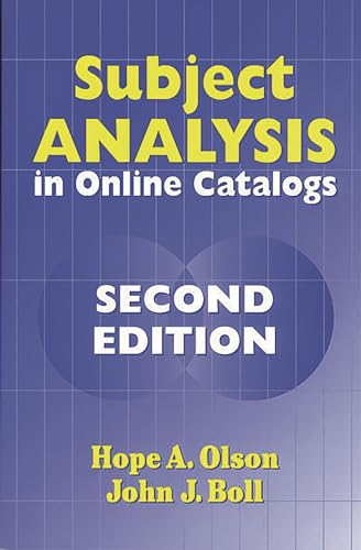 Stock image for Subject Analysis in Online Catalogs for sale by ThriftBooks-Atlanta