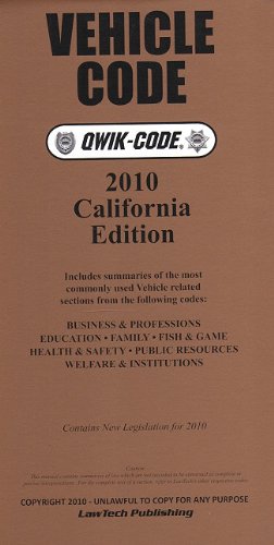 9781563251511: Vehicle Code Qwik-Code: Contains New Legislation for 2010