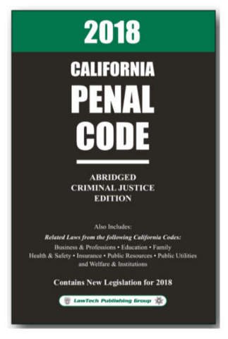 Beispielbild fr 2018 CALIFORNIA PENAL CODE ABRIDGED zum Verkauf von ThriftBooks-Dallas