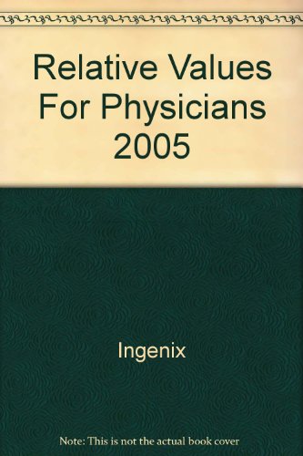 Beispielbild fr Relative Values for Physicians 2005 zum Verkauf von Irish Booksellers