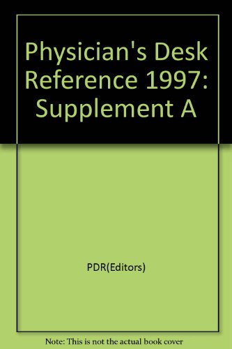 Stock image for Physicians Desk Reference 1997: Supplement A for sale by Hawking Books
