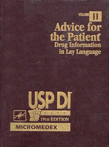 Stock image for USP DI Supplement Vol. II : Advice for the Patient, Drug Information in Law Language for sale by Better World Books