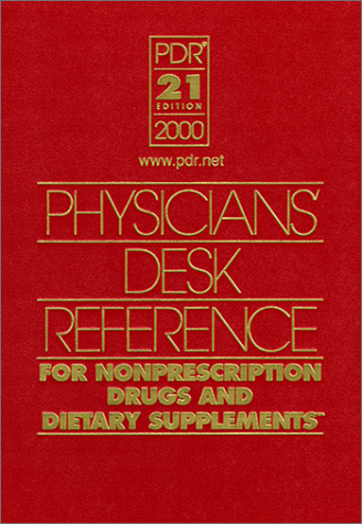 Imagen de archivo de Physicians' Desk Reference for Nonprescription Drugs and Dietary Supplements 2000 a la venta por SecondSale