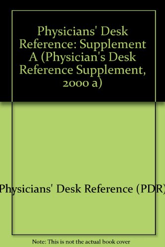 Stock image for Physicians' Desk Reference: Supplement A for sale by -OnTimeBooks-