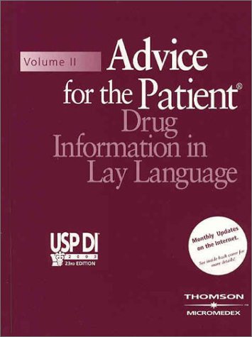 Beispielbild fr USP DI 2003 Vol. II : Advice for the Patient. Drug Information in Lay Language zum Verkauf von Better World Books