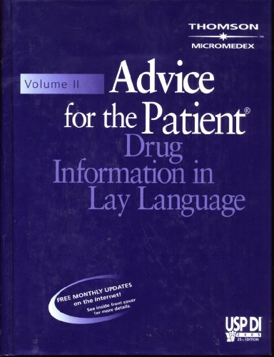Beispielbild fr USP DI Volume 2 Advice for the Patient zum Verkauf von ThriftBooks-Atlanta