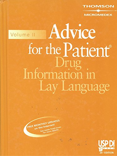 Stock image for USP DI Advice for the Patient, volume 2: Drug Information in Lay Language: 2 (USP DI: v.2 Advice for for sale by GoldBooks