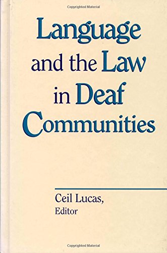 Imagen de archivo de Language and the Law in Deaf Communities a la venta por Better World Books