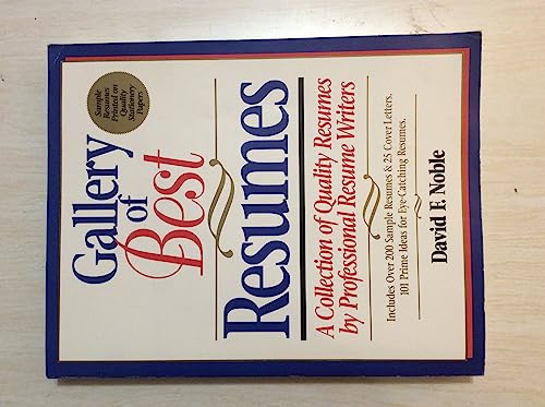 Imagen de archivo de Gallery of Best Resumes: A Collection of Quality Resumes by Professional Resume Writers a la venta por Wonder Book