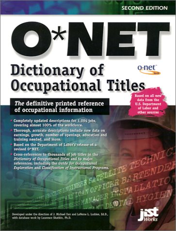 Stock image for The Onet Dictionary of Occupational Titles 2001 for sale by AwesomeBooks
